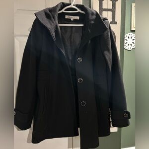 Kenneth Cole Black Women's Pea Coat